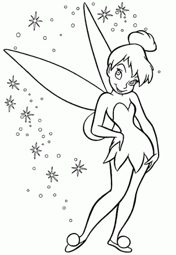 Tinkerbell Coloring Pages Cartoons ColoringPedia