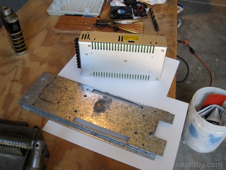 Cutouts for power supply airflow.