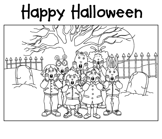 Free Colouring Pages from theKidzpage -- Printable - happy halloween coloring pages printable