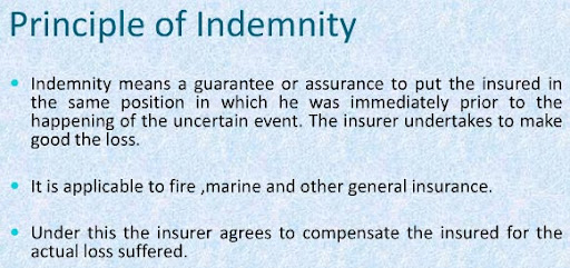 Indemnity means security, protection and compensation given against ...