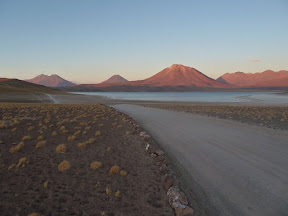 Coucher de soleil sur la laguna Miscanti