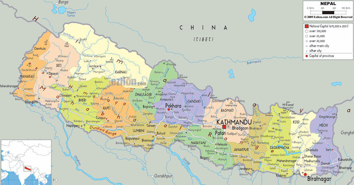 Download Map Of Nepal With Districts