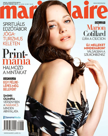 Marion Cotillard portada de Marie Claire Hungary August 2012