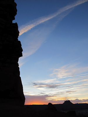 Sunset viewed alongside Standing Rock