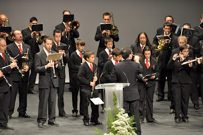 La Banda Municipal de Música de Pozoblanco durante una actuación del 2011. Foto cedida por la Banda Municipal de Música de Pozoblanco. Prohibido su uso y reproducción * www.bandamunicipaldepozoblanco.blogspot.com