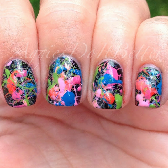 Aggies Do It Better: Splatter Nail Art with the Zoya Tickled Summer ...