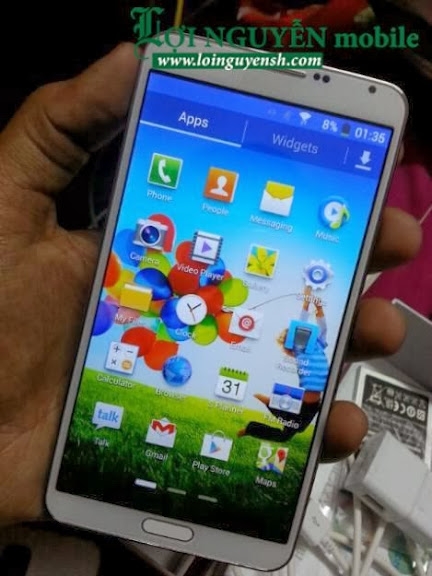 Samsung Galaxy Note 3 Dai Loan cao cap CPU 121GHz 4 nhan Ram 2GB
