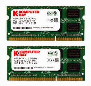 Komputerbay 8GB (2x 4GB) DDR3 SODIMM (204 pin) 1333Mhz PC3-10600 (9-9-9-25) Laptop Notebook Memory for Apple Mac Mini