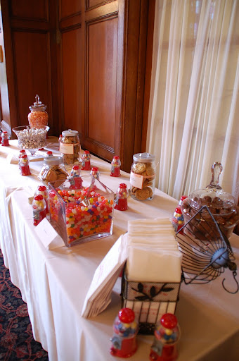 Candy buffet with cookies at Michigan League Ann Arbor, MI and wedding planner TwoFoot Creative