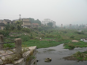 view from old bridge in Tongcheng, Anhui, China