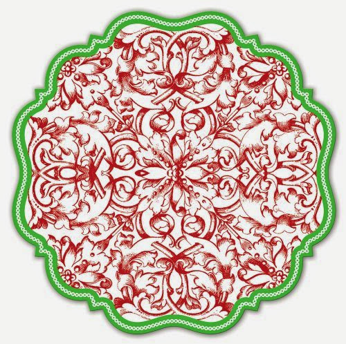 Studio Oh! 84407 4 Count Christmas Cake Boards, Holiday Flora
