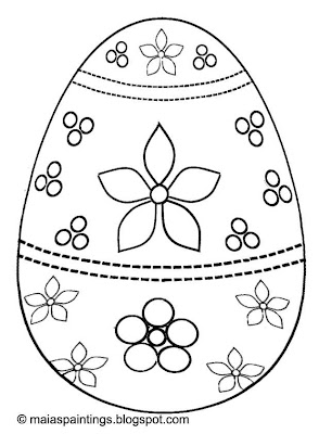 Easter egg-coloring page-painting model