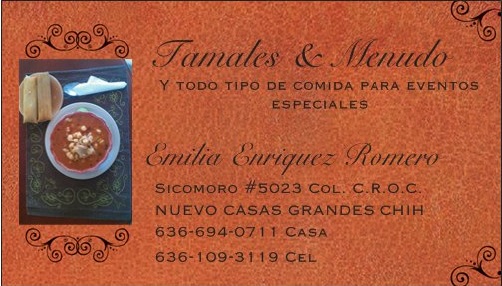 Tamales & Menudo Tita, Sicomoro 5023, Col. C.R.O.C, Juan José Salas, 31789 Nuevo Casas Grandes, Chih., México, Restaurante mexicano | CHIH