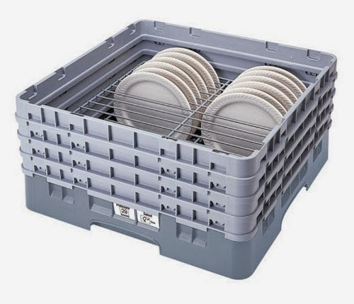  Cambro CRP12910-151 9 to 10-1/2-Inch Plate Safe Camrack Polypropylene Dish Rack, Full, Soft Gray