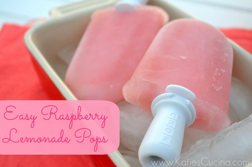 Easy Raspberry Lemonade Pops + Zoku Giveaway from KatiesCucina.com #FrozenTreat #Dessert #Giveaway