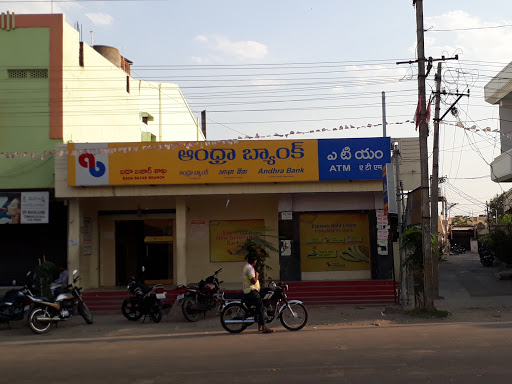 Andhra Bank/ ATM, Chandra Nagar Rd, Bada Bazar, Surya Nagar, Nizamabad, Telangana 503001, India, Financial_Institution, state UP