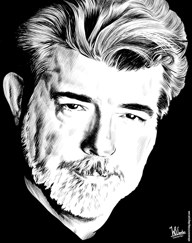 Ink drawing of George Lucas, using Krita 2.4. Ink drawing of George Lucas, using Krita 2.4.
