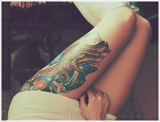 thigh tattoos