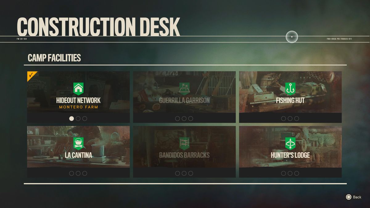 The construction desk screen in Far Cry 6