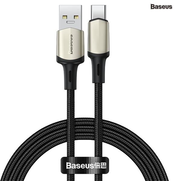Cáp sạc nhanh,siều bền Baseus Cafule Type C VOOC Cable cho OPPO/Samsung/Huawei/ Xiaomi (5A, VOOC Officially Authorized Quick Charge, Nylon Braided + Zinc Alloy Cable)