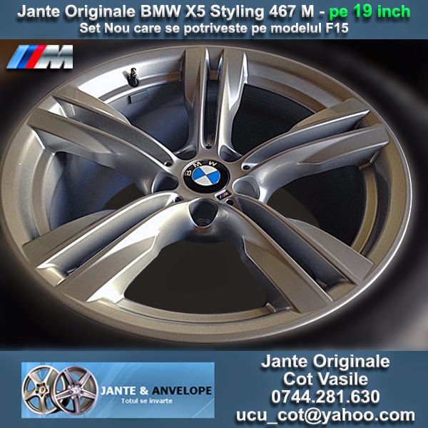 BMW X5 M Pack F15 New Original Genuine 19 inch Rims and Wheels Styling 467  M | Jante Originale Noi si Second