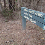 Signpost to Hobart Beach camping area (106807)