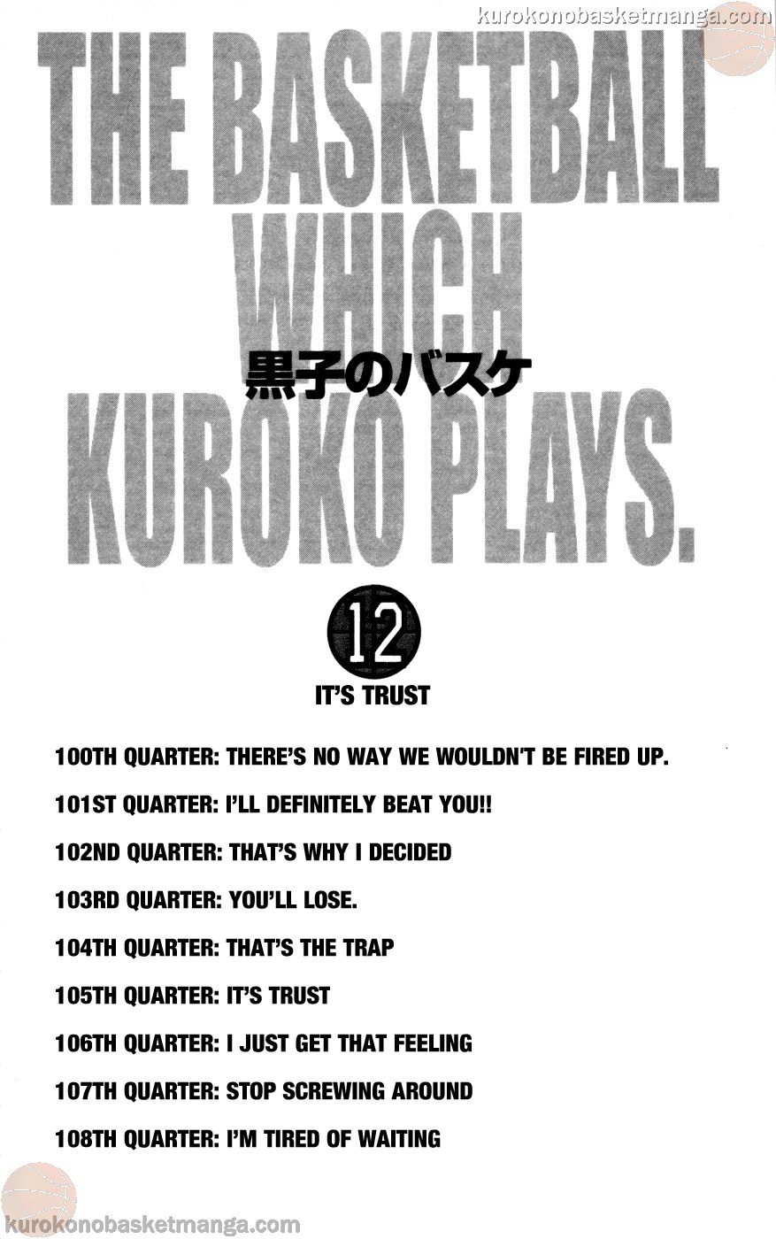 Kuroko no Basket Manga Chapter 100 - Image 04