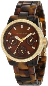 Michael Kors Quartz Brown Gem Dial Totoiseshell Band - Women's Watch MK5399