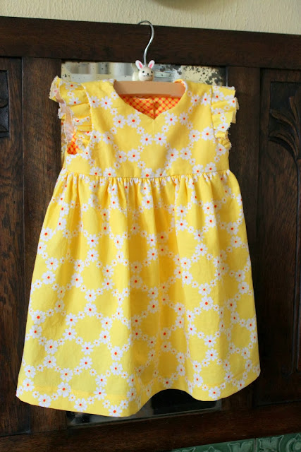 Dandelions and Lace: kid's clothes week: you are my sunshine geranium dress