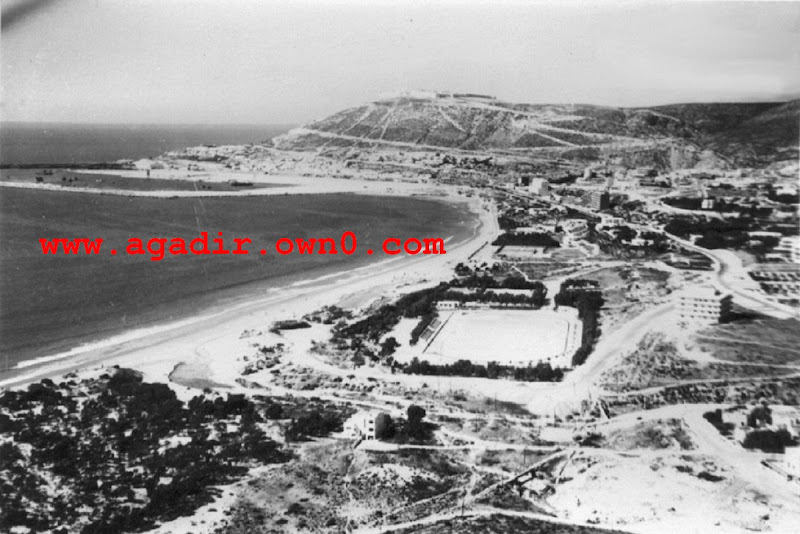 شاطئ اكادير قبل وبعد الزلزال سنة 1960 Agadir10