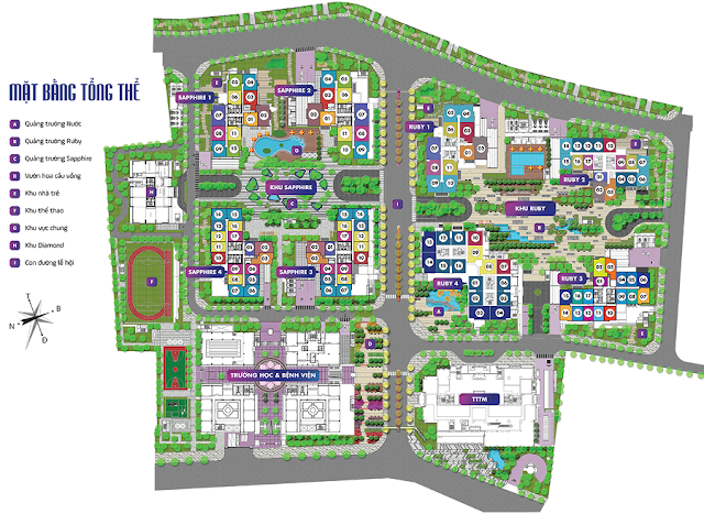 Mặt bằng tổng thể toàn khu dự án Goldmark City
