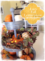 Easy fall centerpiece, mini pumpkins, the style sisters