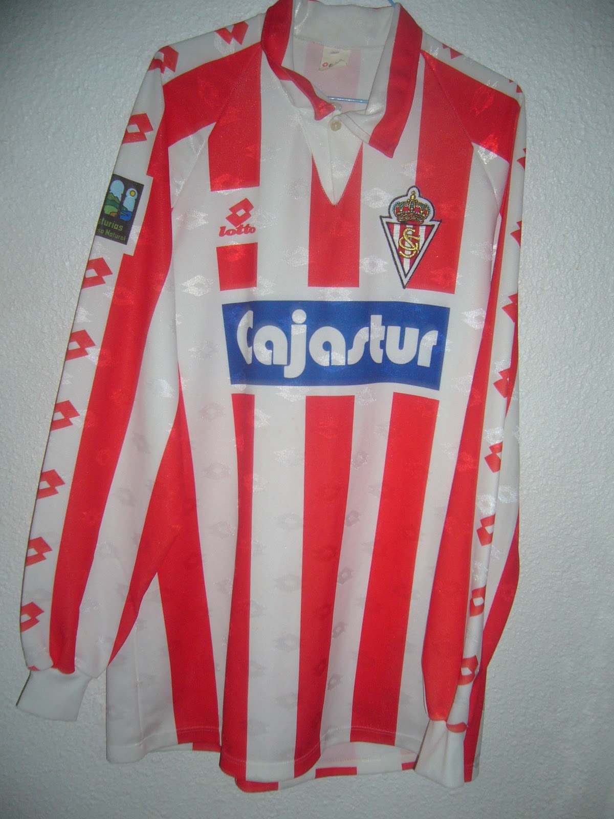 Mi colección de camisetas de fútbol: 1ª camiseta Sporting de Gijón  1992/1993.