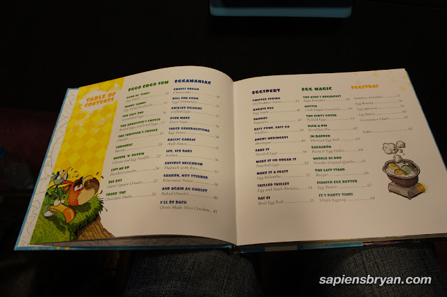 The table of content of Angry Birds Cookbook