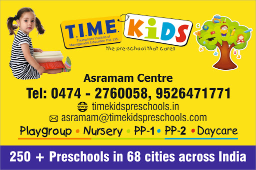 TIME Kids Asramam, Padmasree-2, Samridhi Nagar-10, Vaidyasala Junction, Asramam P.O , Kollam, Kollam, Kerala 691002, India, Kindergarten_School, state KL