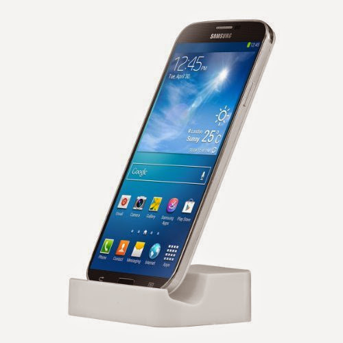  Docking station Micro USB for Samsung Galaxy Mega 6.3 i9200 / i9205 White - elegant design from kwmobile.
