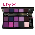 NYX 10 Color Eye Shadow Palette สี ECP 12 VELVET ROPE ปลีก ส่ง ราคาถูก มีรีวิว review