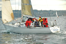 J/35 sailing Vashon Island Race in Seattle