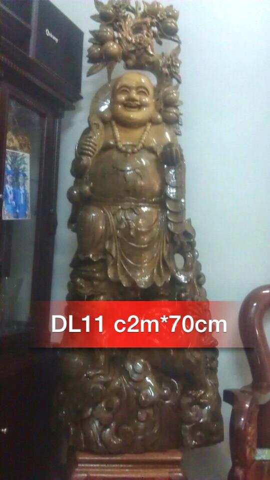 Tượng Di Lặc gỗ thủy tùng mẫu DL11 Tượng Di Lặc gỗ thủy tùng mẫu DL11