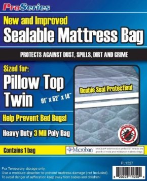  ProSeries Heavy-Duty Sealable Mattress Bag Twin, Each