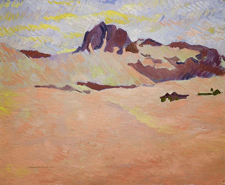Giovanni Giacometti - Snow landscape near Maloja. Piz Lagrev. Circa 1910
