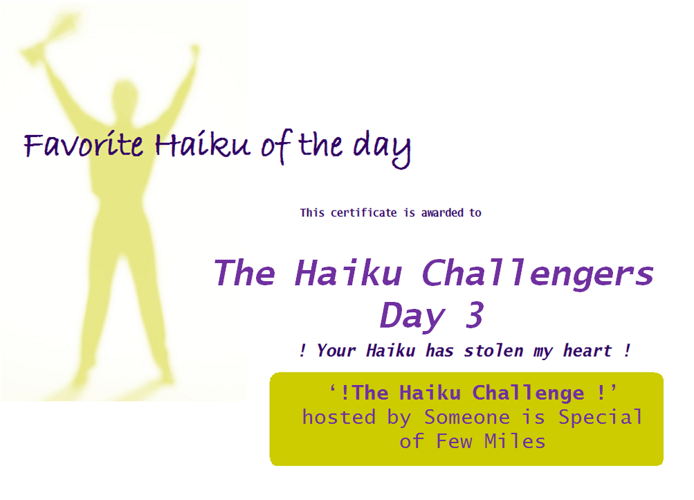 Favorite Haiku Award (Day 3)