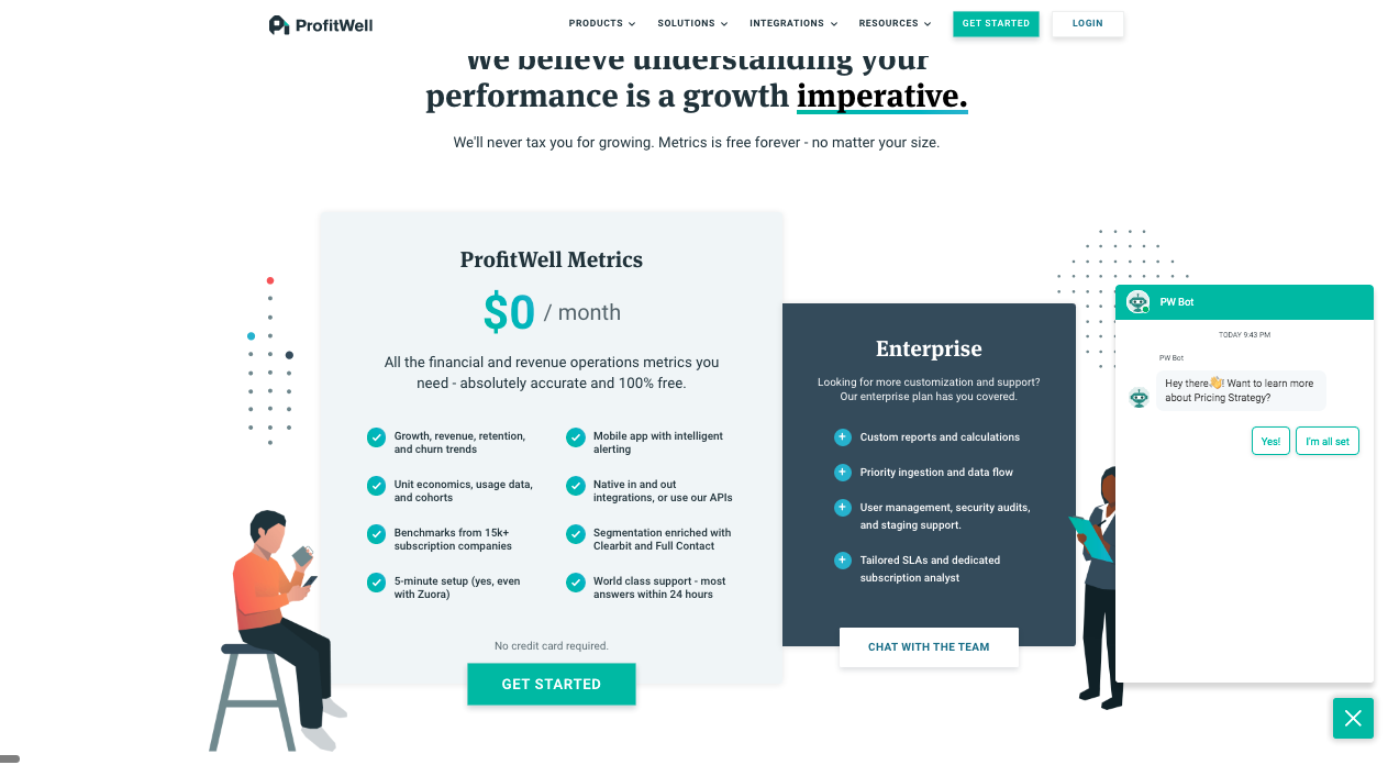 Pricing page best practices - live chat