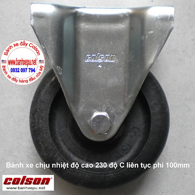Bánh xe chịu nhiệt +230C Colson cho xe đẩy trong lò xoay | 2-4608-53HT www.banhxedayhang.net