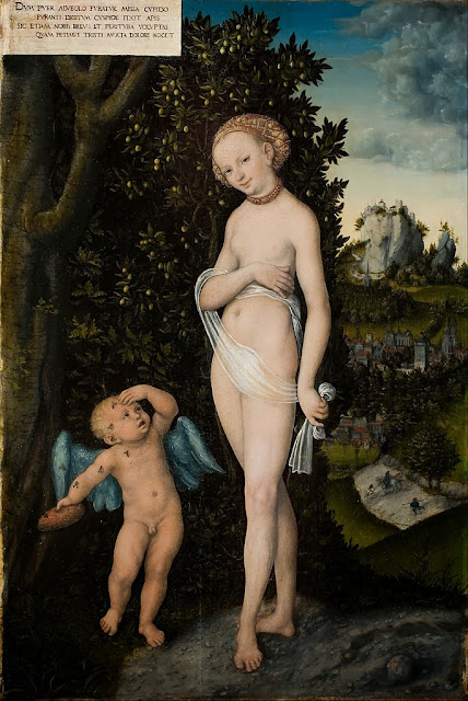 Lucas Cranach the Elder - Venus with Cupid Stealing Honey - Google Art Project.