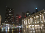 Looking from Lincoln Center back towards the Empire Hotel