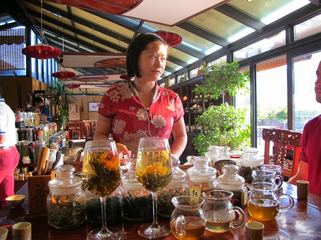 Tea at the Huxinting Teahouse, Shanghai