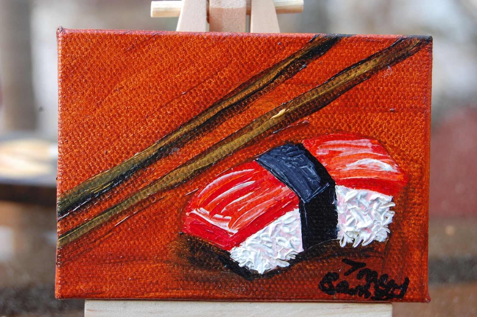 Paintings by Tracey Bautista: Sushi Art