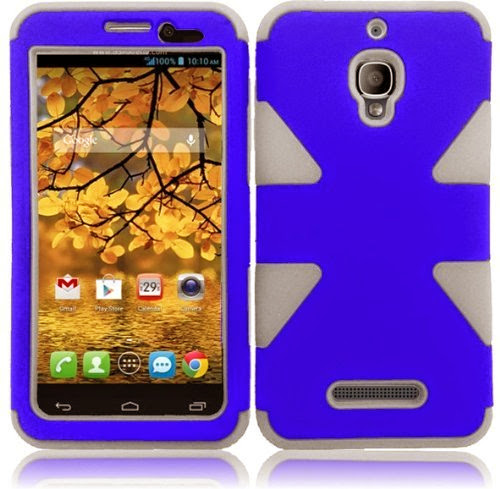 For Alcatel One Touch Fierce 7024W Cover Case (Dynamic Dark Blue/White)