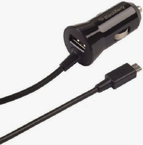  BlackBerry Micro USB Premium In Vehicle 1.8A Charger with USB Port - Original OEM ACC-48181-301